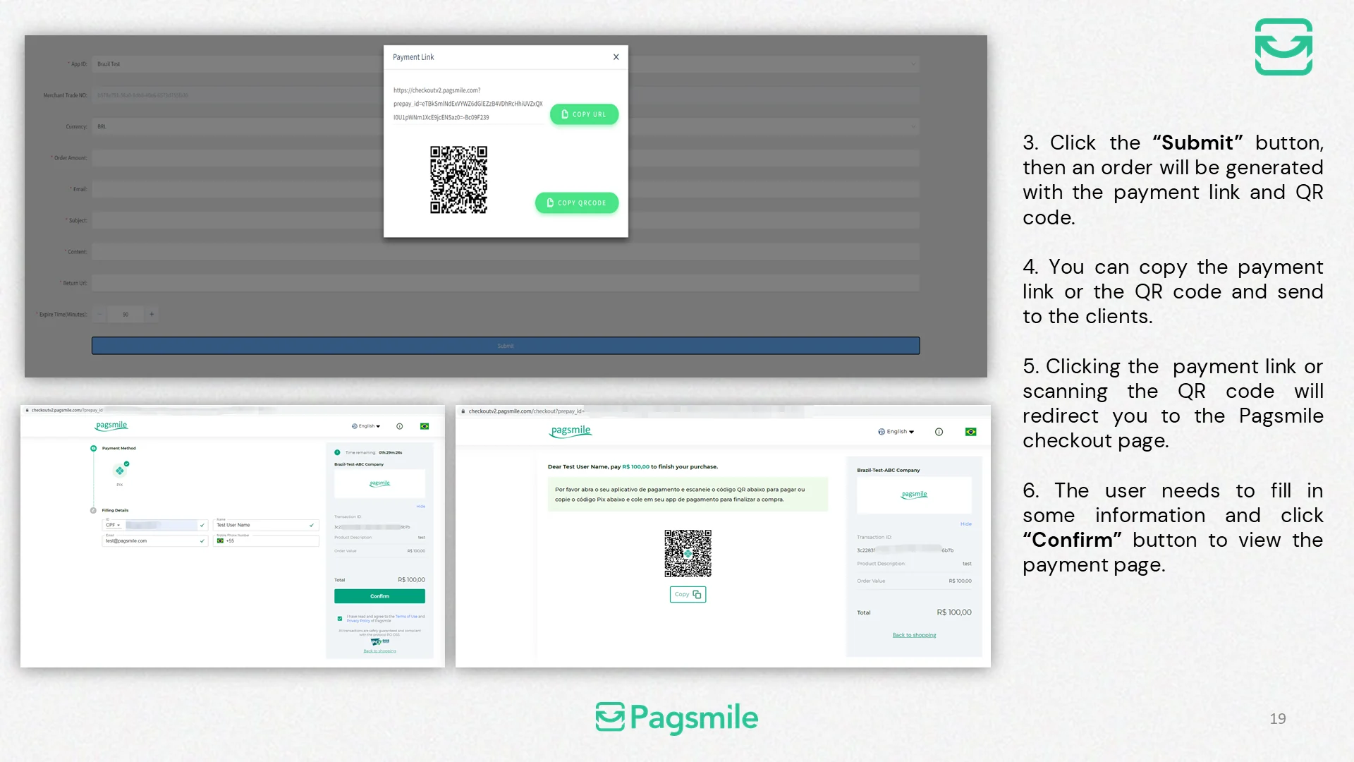 How can I create a payment link in the dashboard? — image 3 of 3