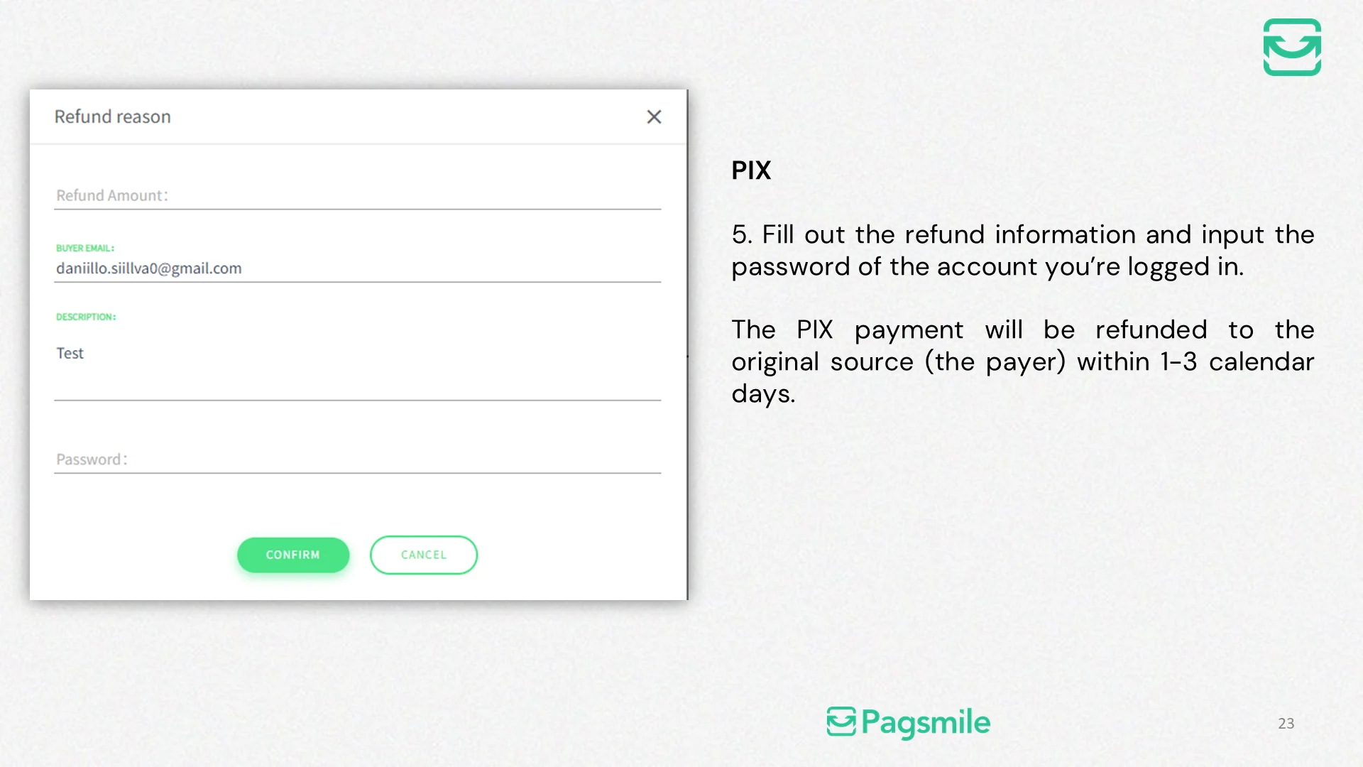 How can I request a refund from the dashboard? — image 2 of 3