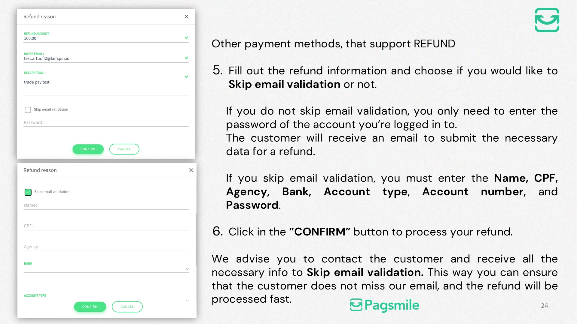 How can I request a refund from the dashboard? — image 3 of 3