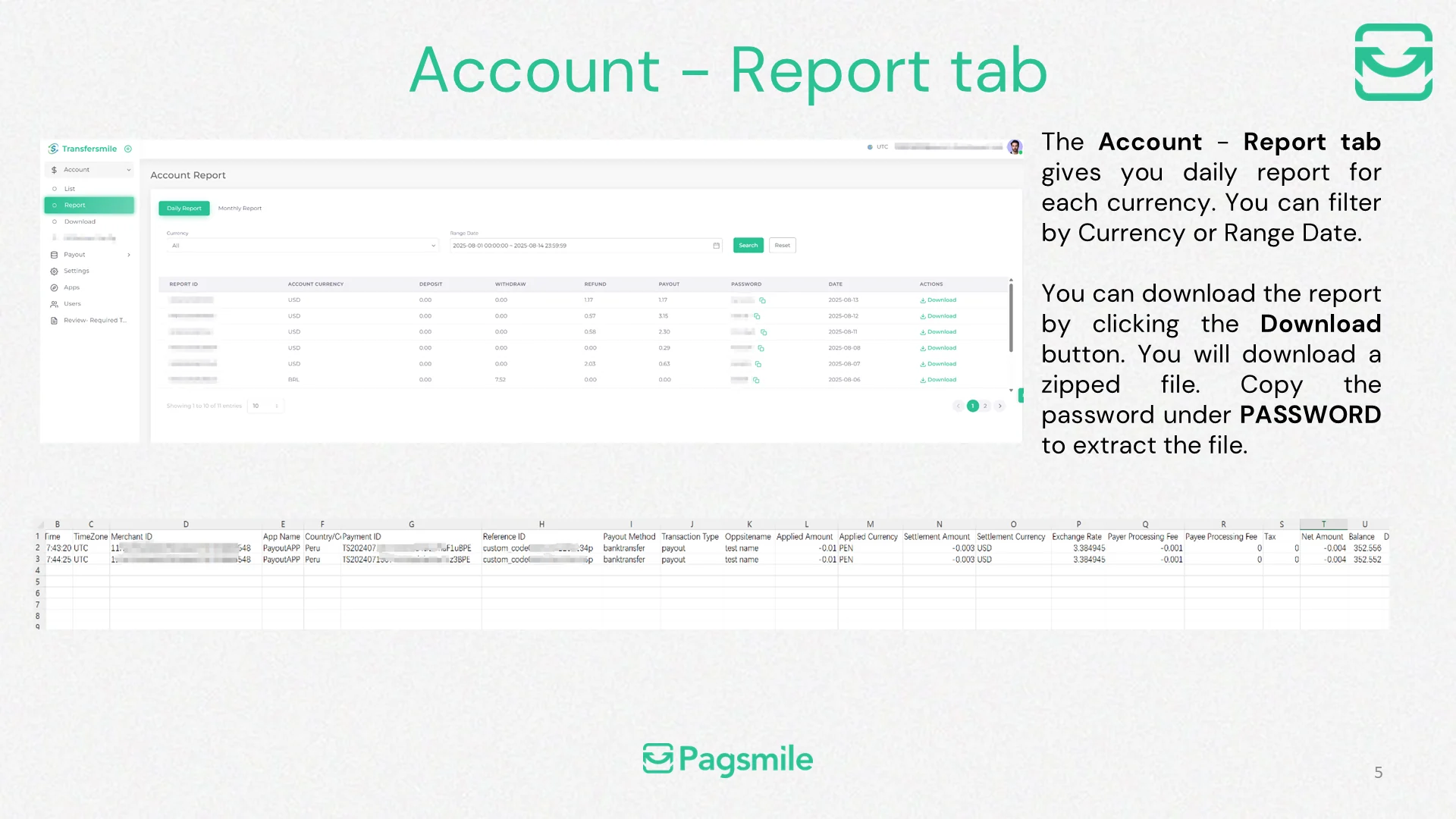How can I download an account report? — image 1 of 1