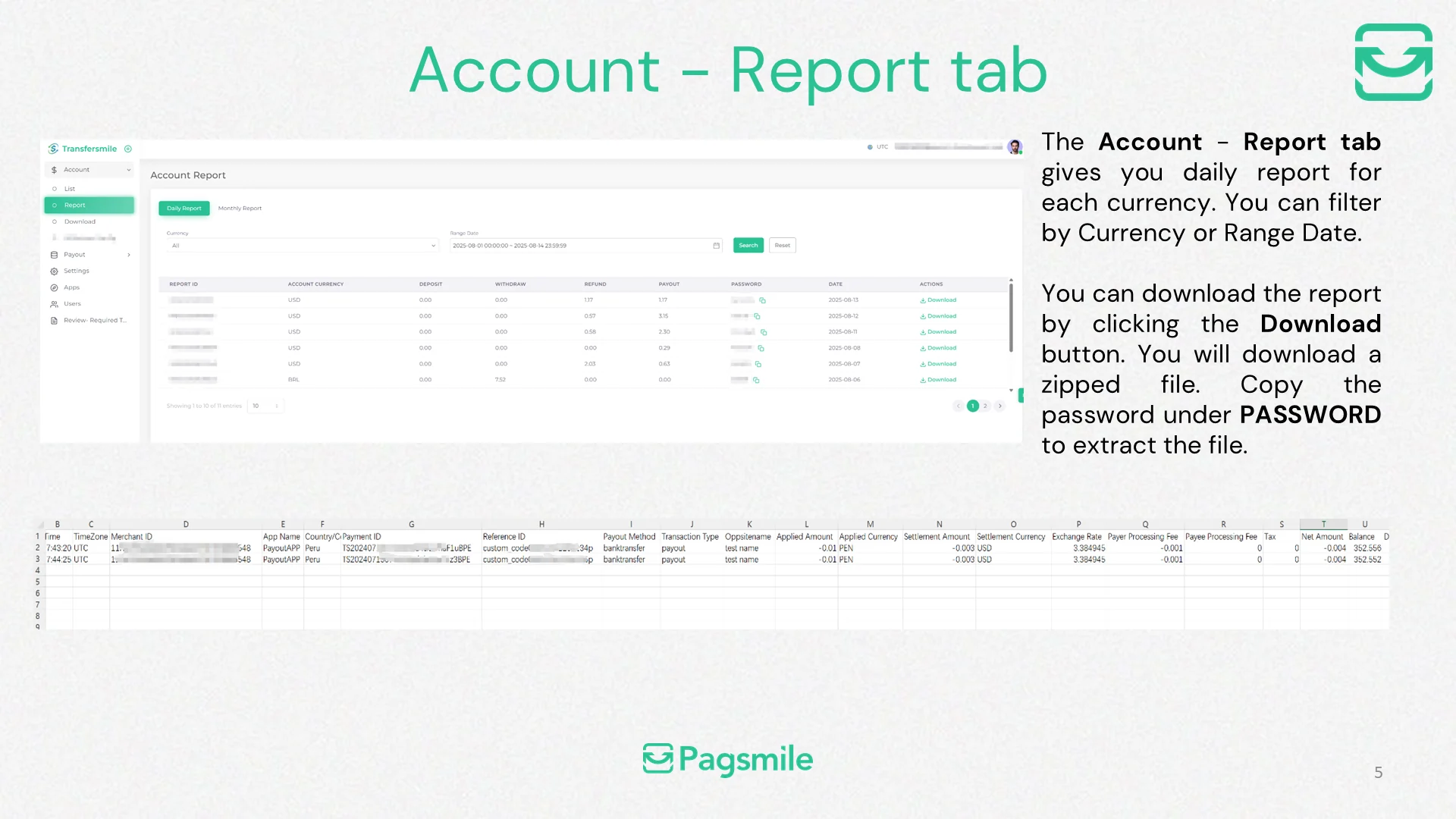 How can I download an account report? — image 1 of 1