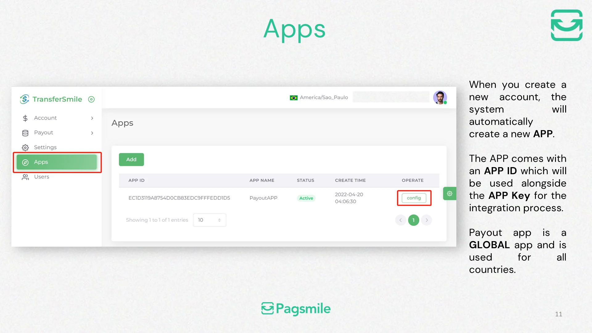 Where can I find my payout APP ID and APP Key? — image 1 of 2