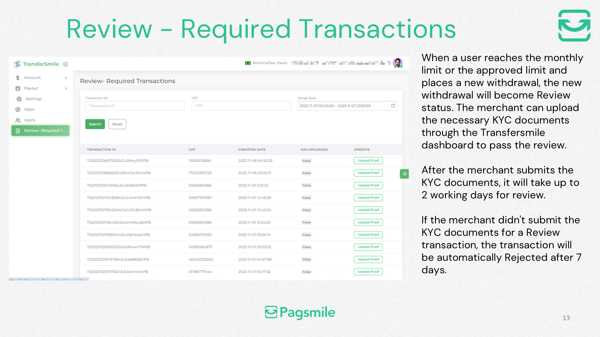 What should I do when a payout is under Review? — image 1 of 2