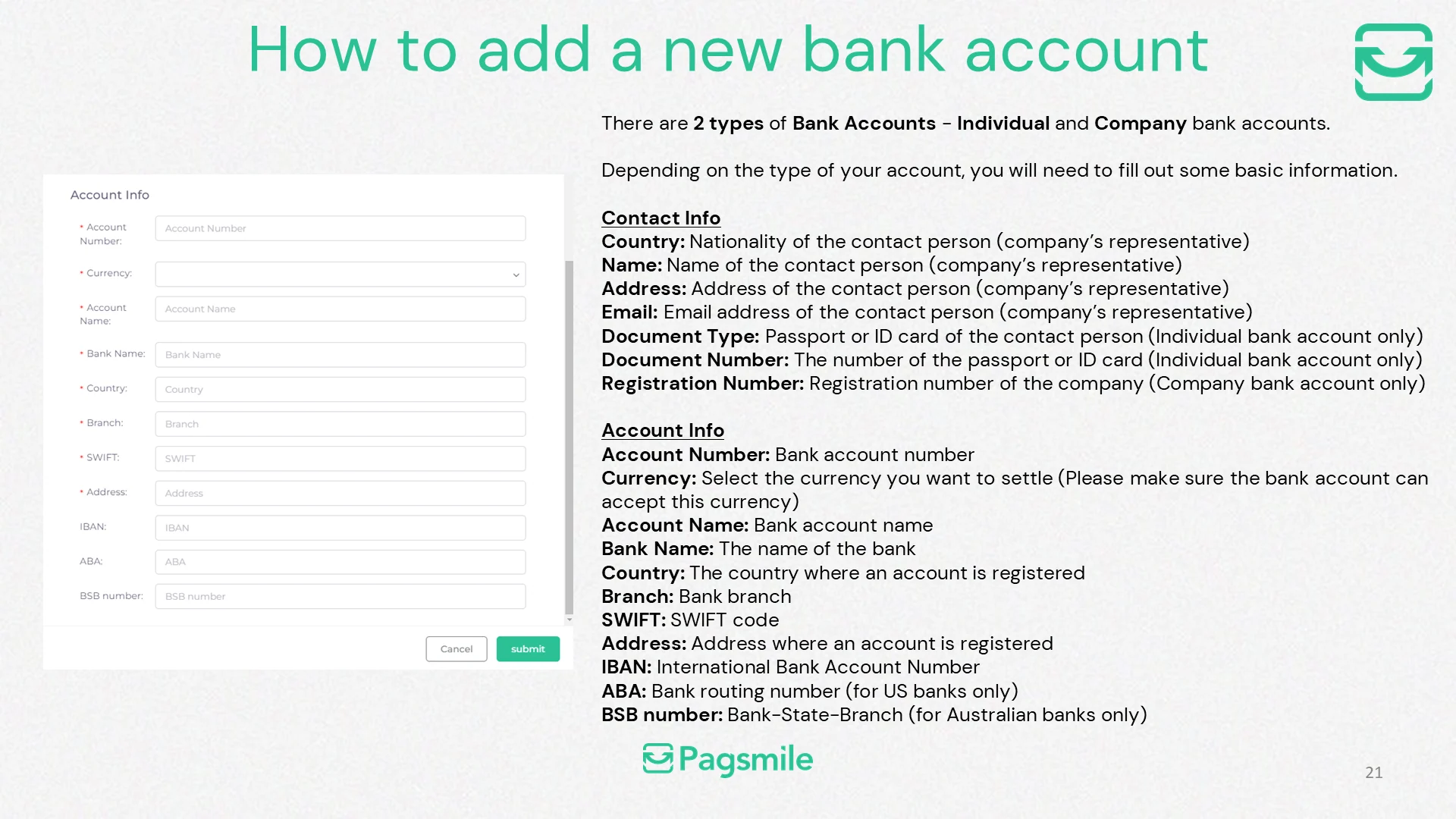 How can I add a bank account for deposits or settlements? — image 2 of 2