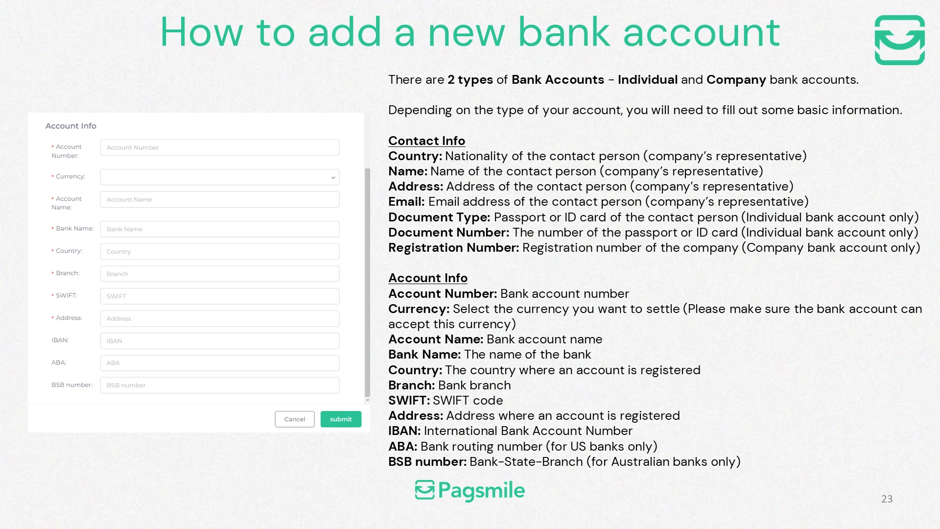 How can I add a bank account for deposits or settlements? — image 2 of 2