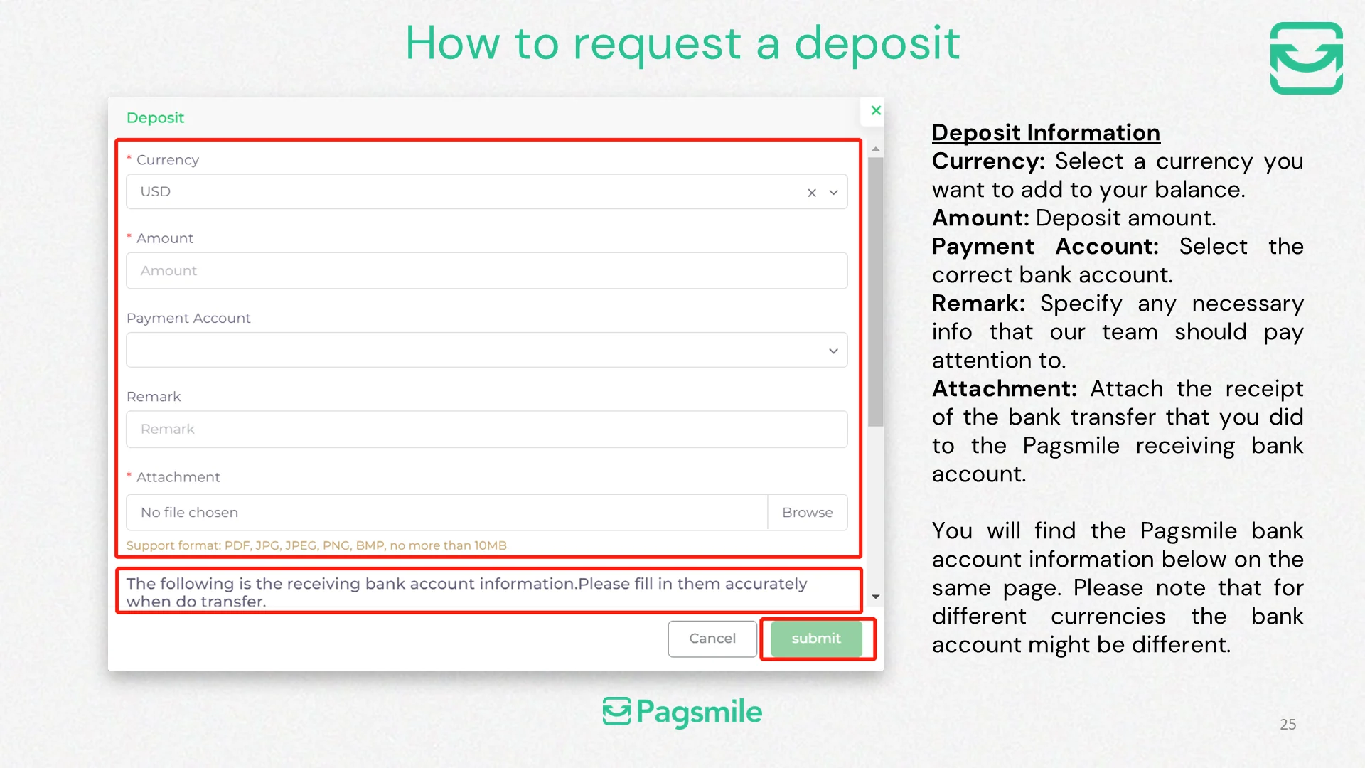 How can I request a deposit or top-up? — image 2 of 2