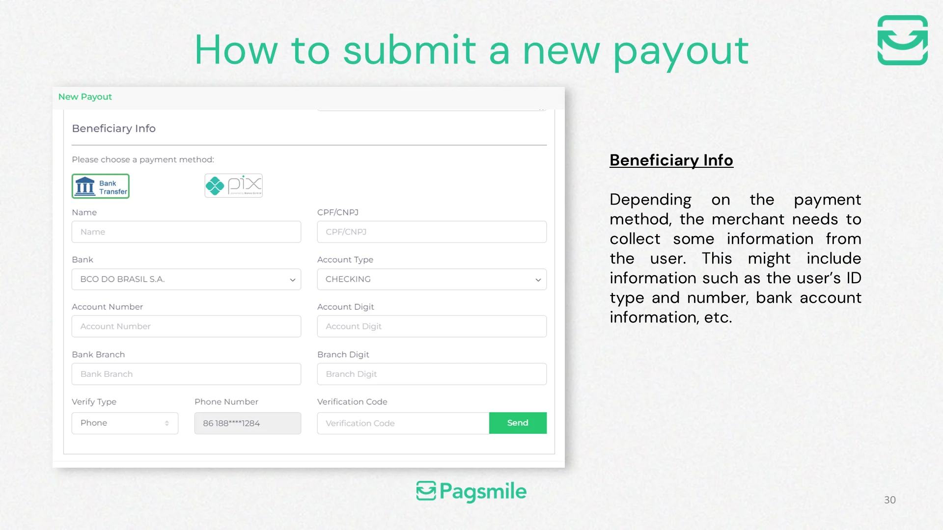 How can I submit a single payout in the dashboard? — image 4 of 4