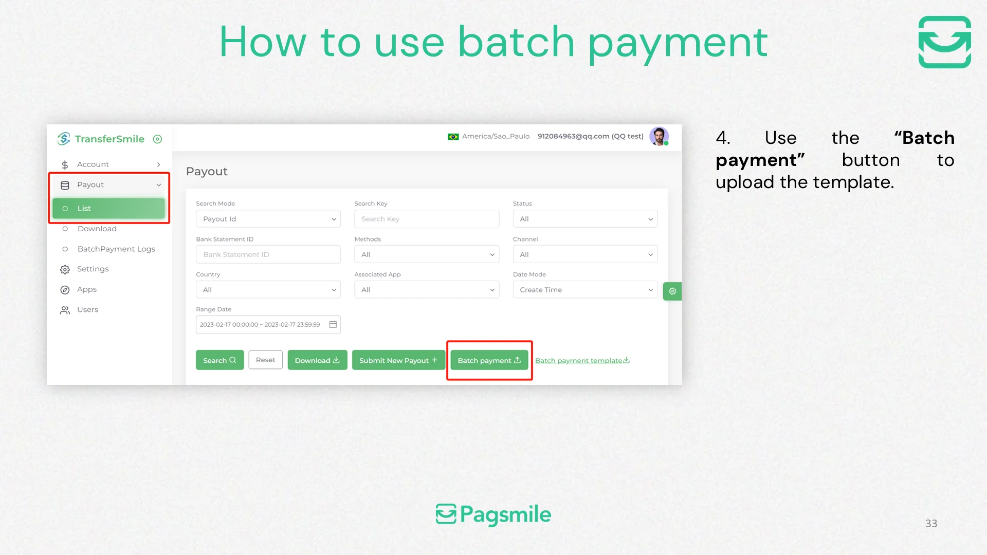 How can I submit multiple payouts in one batch? — image 3 of 5
