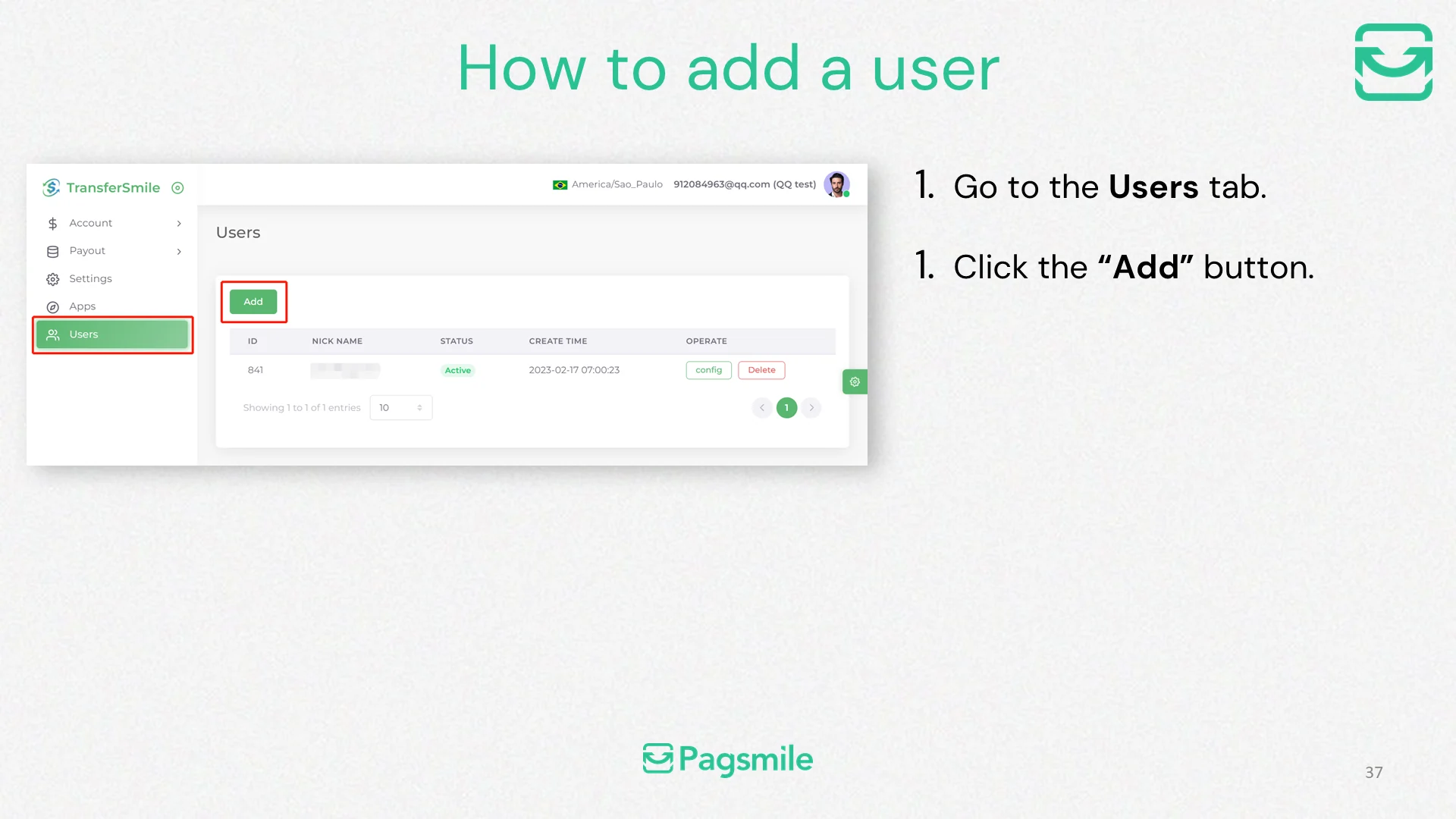 How can an admin add a sub-user? — image 1 of 4