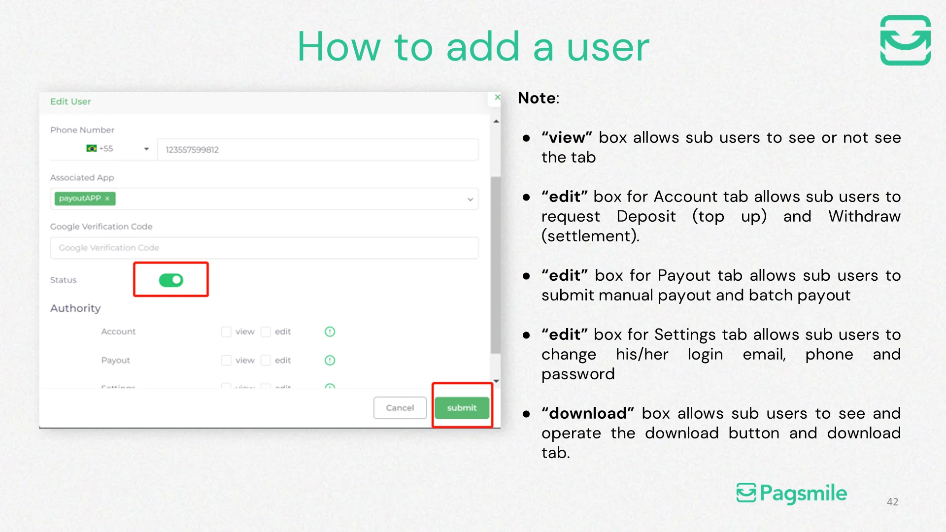 How can an admin add a sub-user? — image 4 of 4